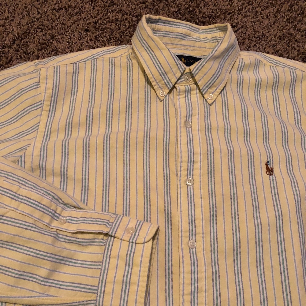 Ralph Lauren Yellow Button Down Long Sleeve